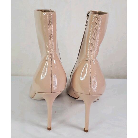 Jeffrey Campbell Nixie Pointed Toe Stiletto Ankle Boot Brown Women Sz 11 Patent - Picture 5 of 11